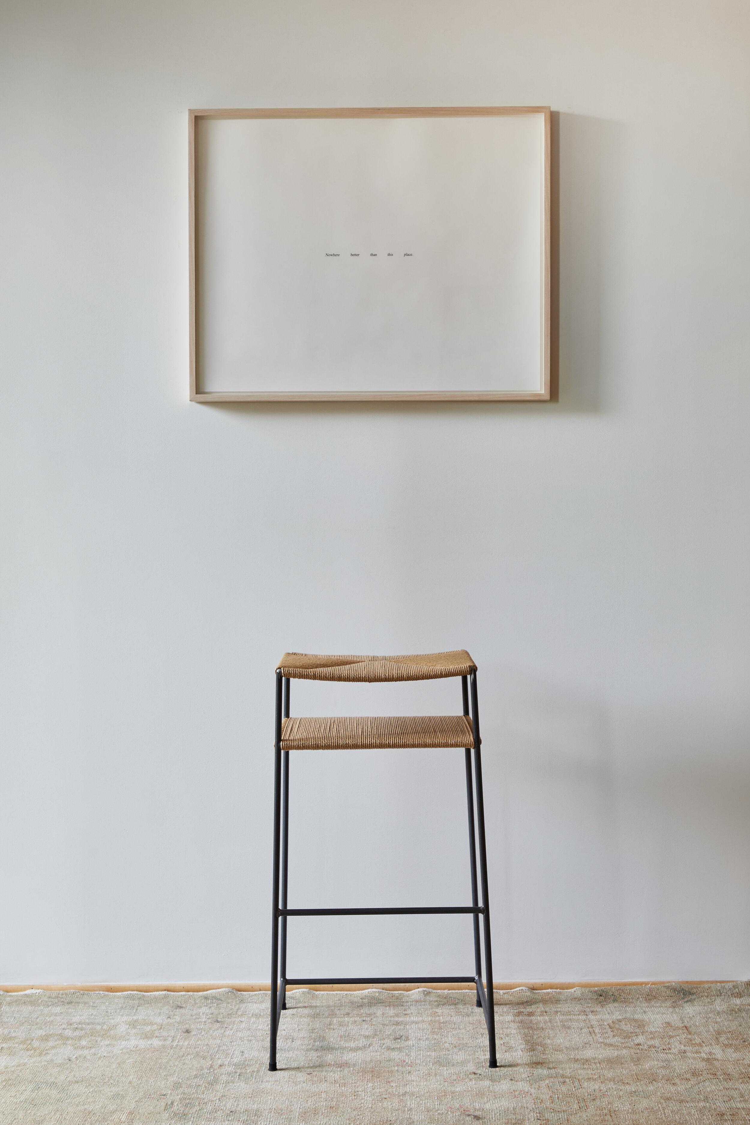 XXIe siècle et contemporain Tabouret de bar en jonc tissé à la main en vente