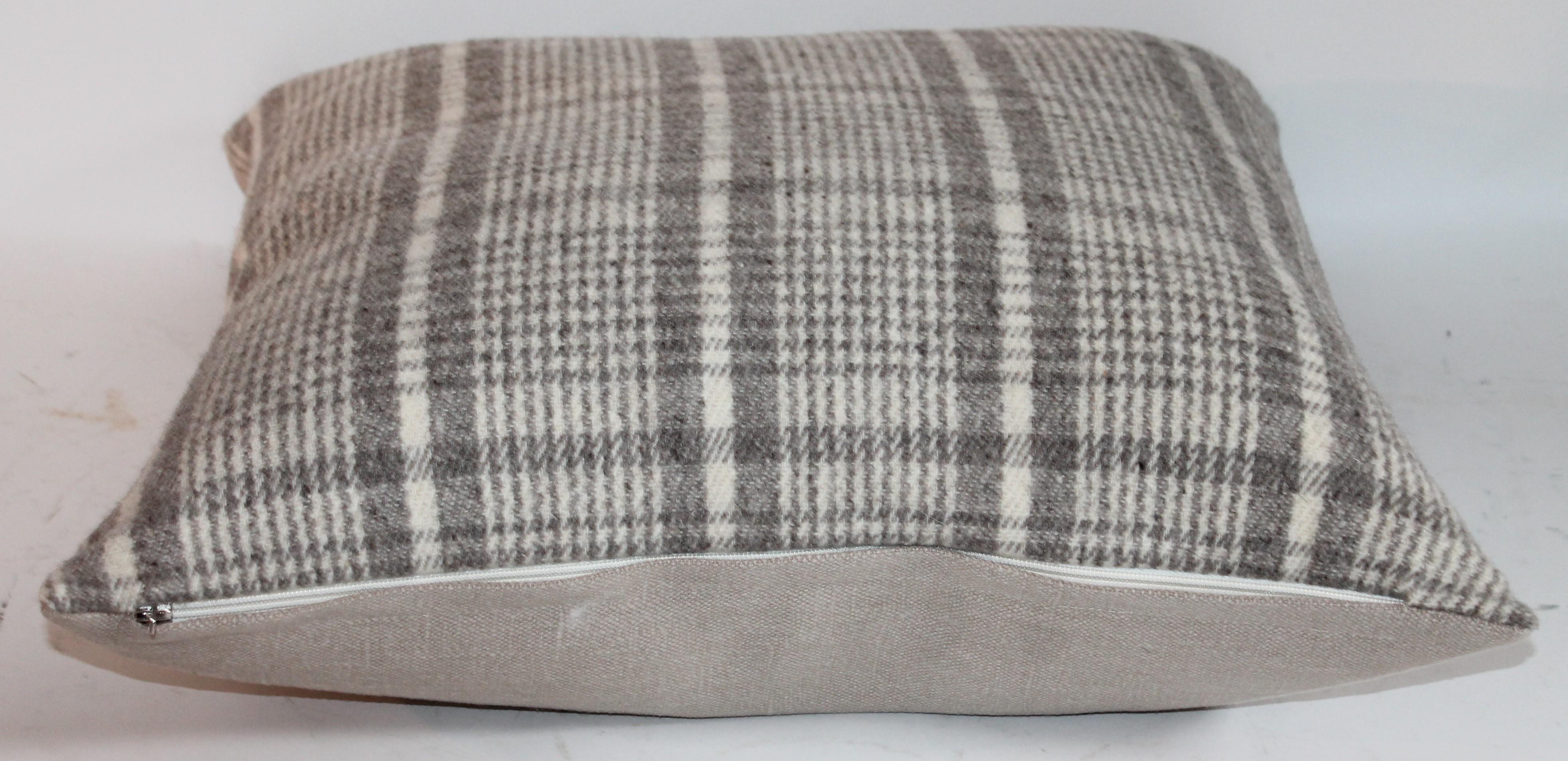 Linen Handwoven Saddle Blanket Pillows, Four For Sale