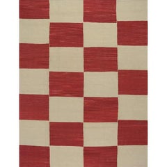 Handwoven Scandinavian Style Persian Kilim Wool Rug, Flatweave Rug, 6'10" x 9'1"