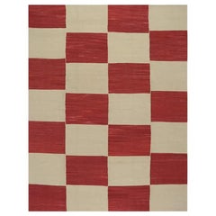 Handwoven Scandinavian Style Persian Kilim Wool Rug, Flatweave Rug, 6'10" x 9'1"