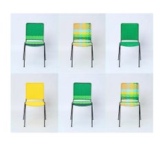 Handwoven set of 6 stackable chairs at Studio ALM