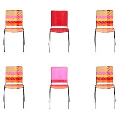 Handwoven set of 6 stackable chairs at Studio ALM