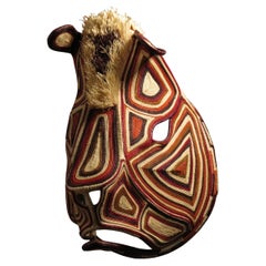 Handwoven shamanic mask Unique piece