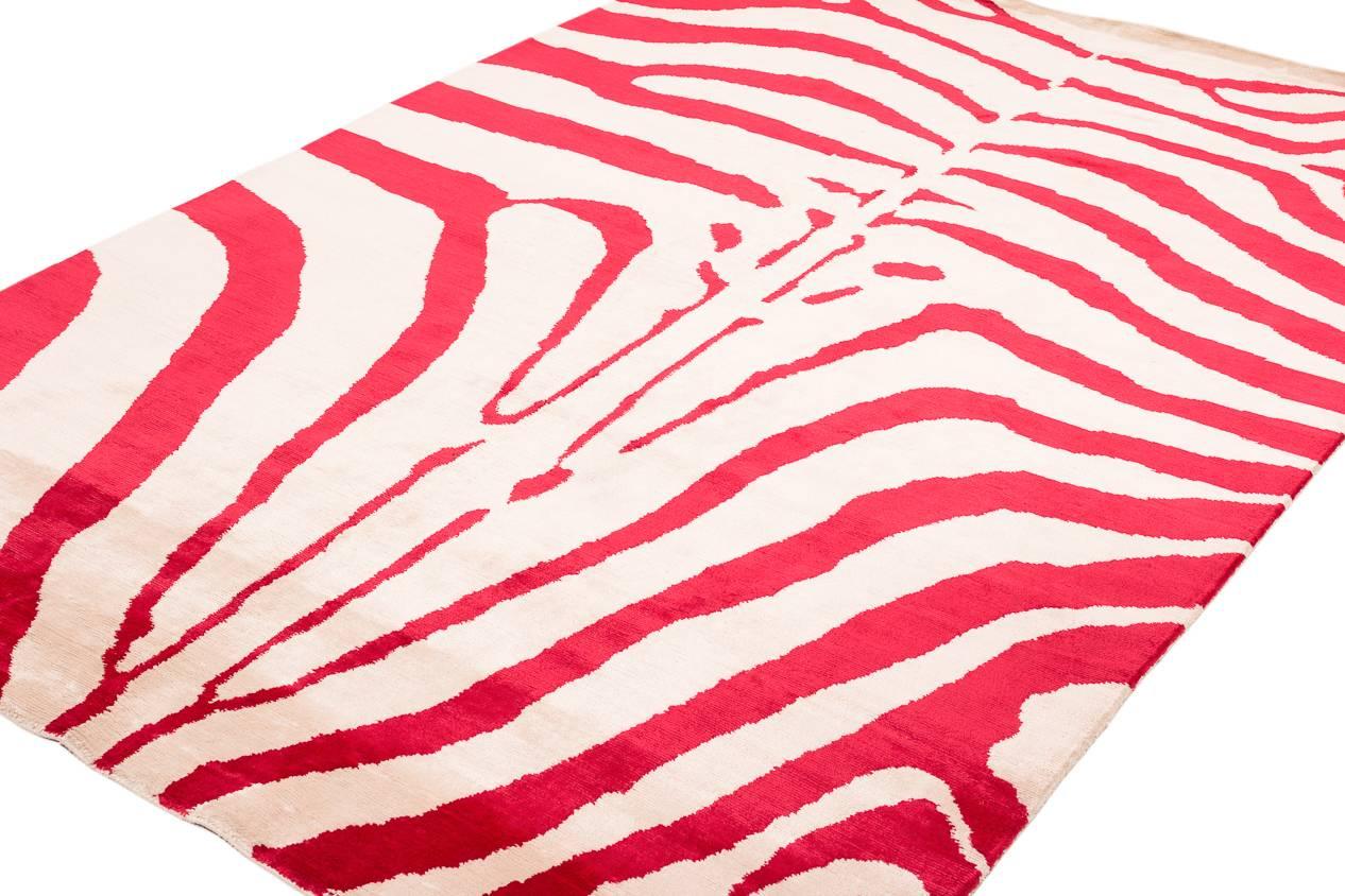 red zebra rug