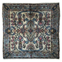 Handwoven Square Fine Wool Persian Rug