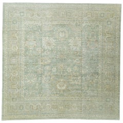 Handwoven Square Oushak Rug 11'11" x 11'8" #17911