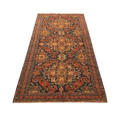 Tappeto Sumakh Kilim Caucasico Antico Tappeto Ruggine Lana Tessuto a mano