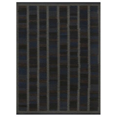 Alfombra de lana de tejido plano de inspiración sueca tejida a mano