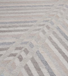 Tapis en laine à rayures, tissé à la main, d'inspiration suédoise