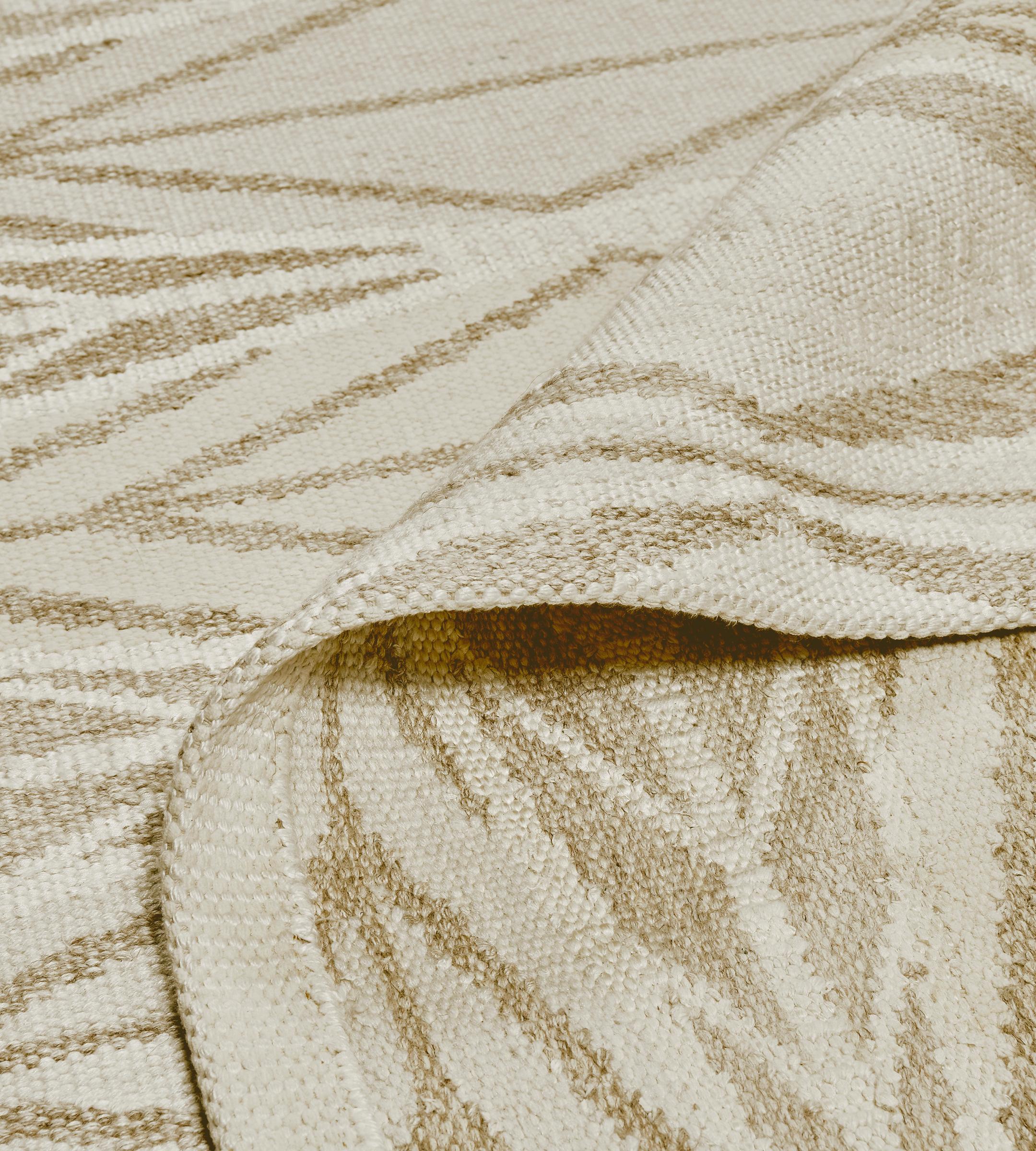 Handwoven Swedish Kilim Inspired Wool Rug For Sale 4