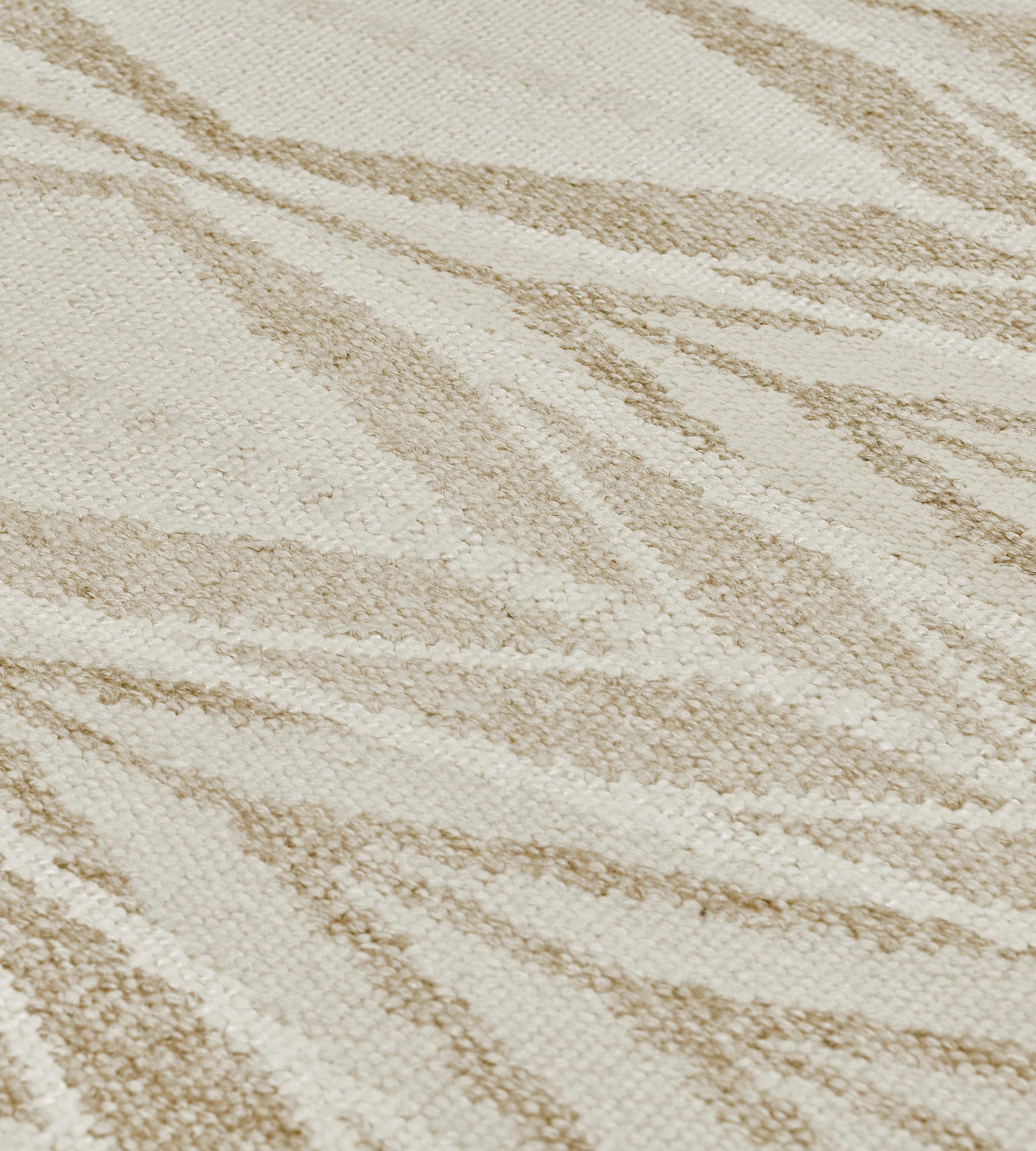 Handwoven Swedish Kilim Inspired Wool Rug For Sale 1