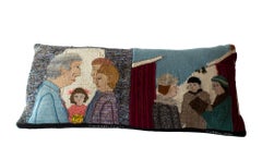 Handwoven Tapestry Cushion Show a Local Motif by Swedish Artist Gunborg Ferm