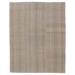 Rug & Kilim texturé tissé à la main dans les tons beige, crème et Brown 9'3 x 12'4