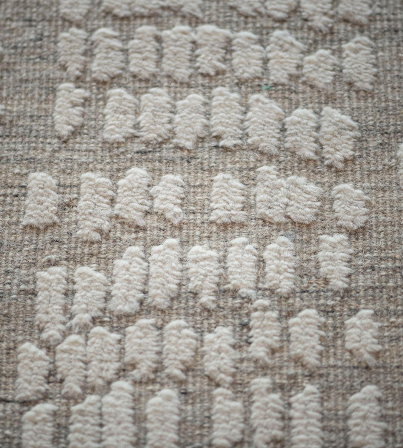 Hand-Knotted Handwoven Textured Moroccan Inspired Rug For Sale