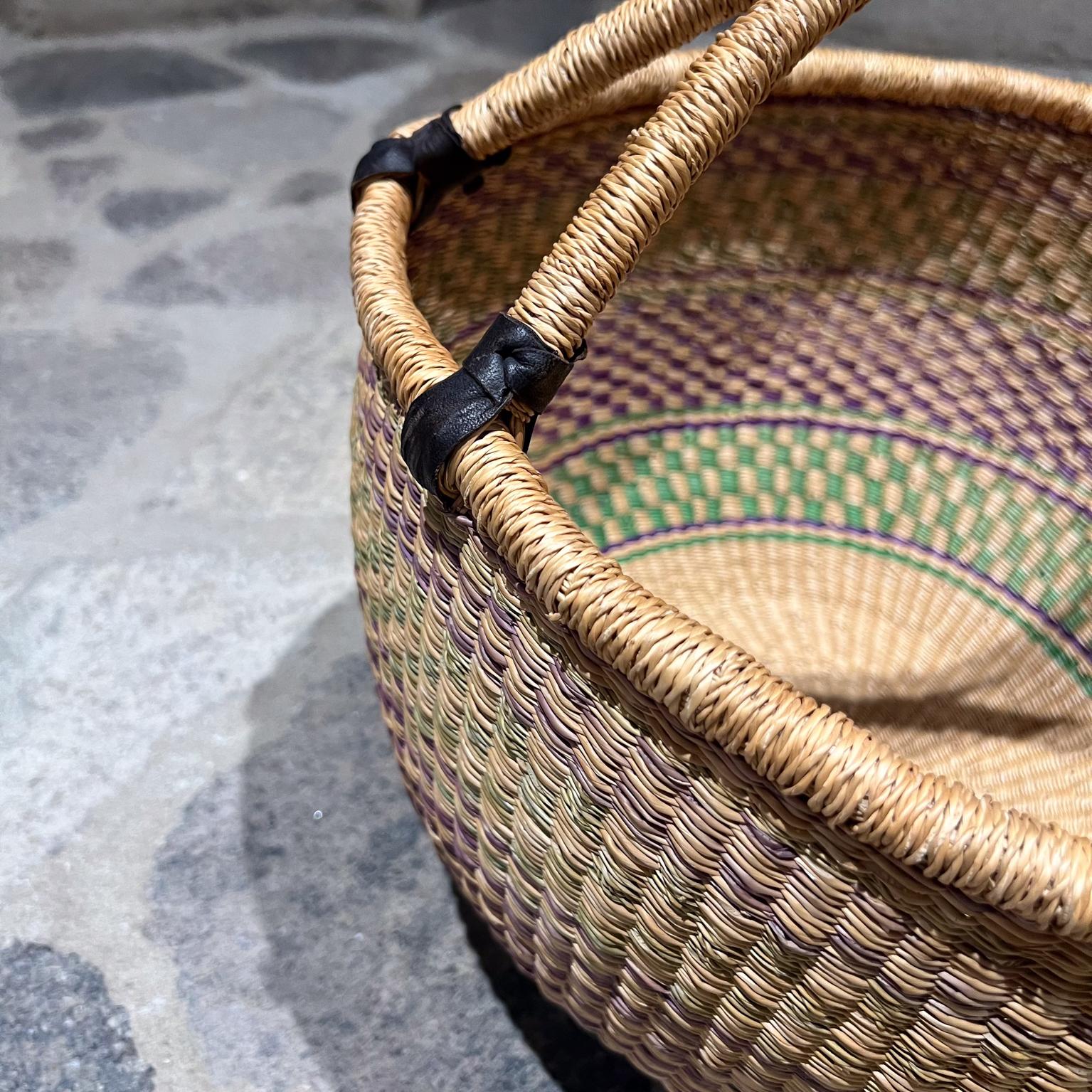 Handwoven Traditional African Bolga Farmer's Market Basket For Sale 9