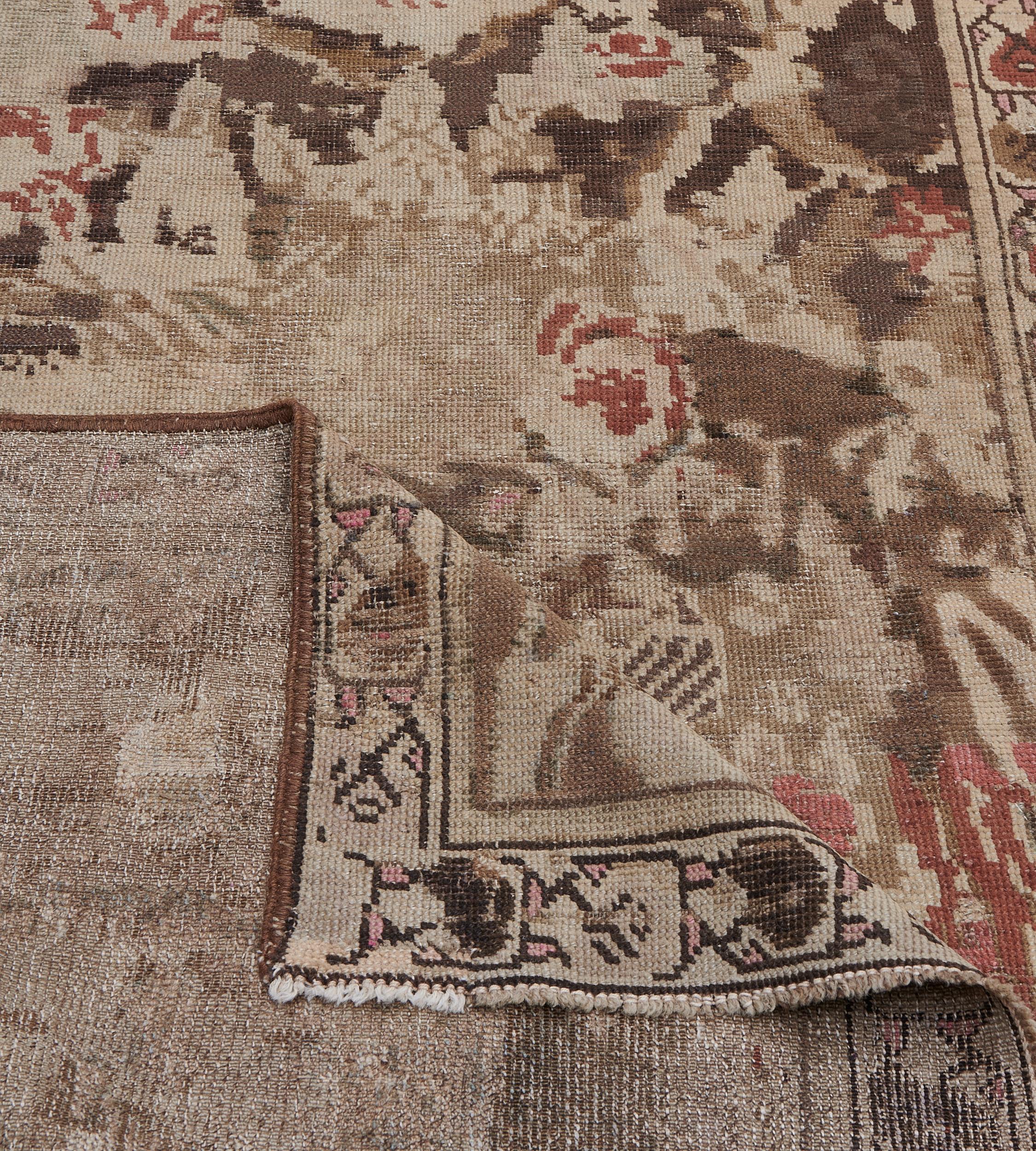Alfombra de lana tradicional persa Karabagh tejida a mano Flora estilizada Lana en venta