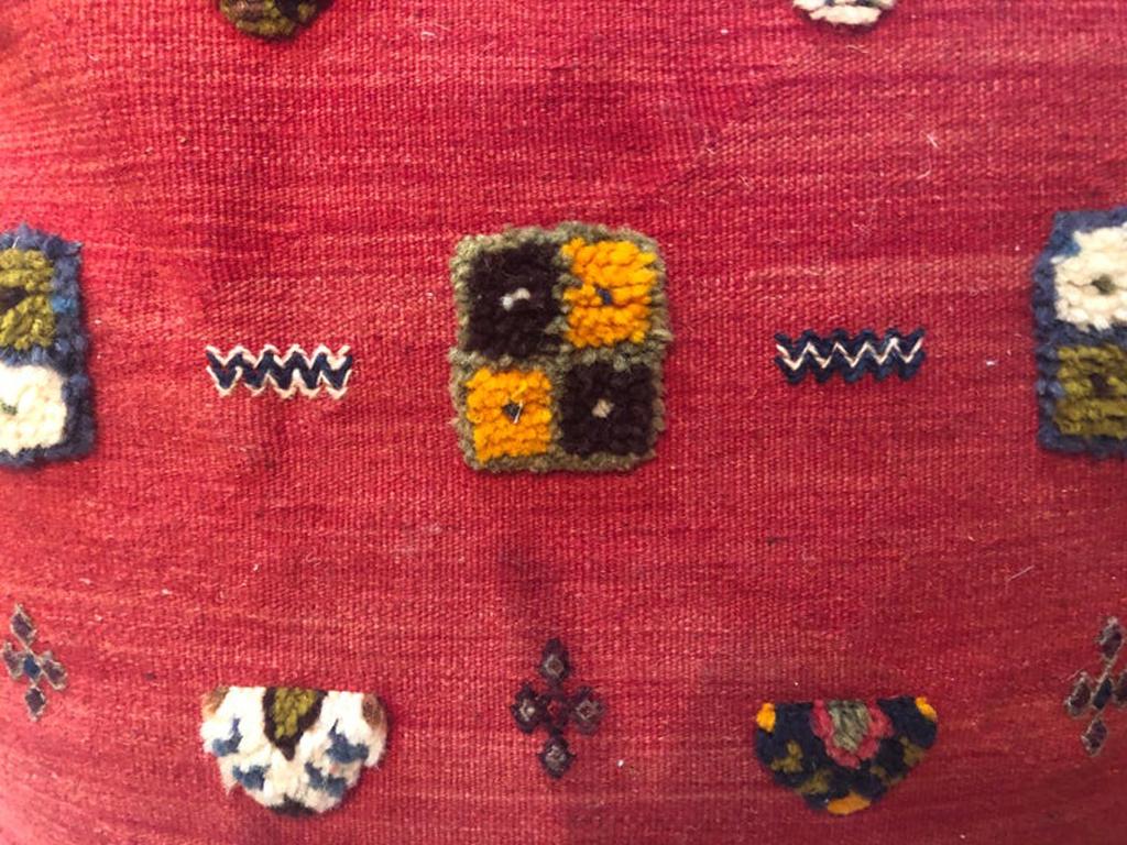 Moroccan Kilim Wool Cushion or Pillow, a Pair