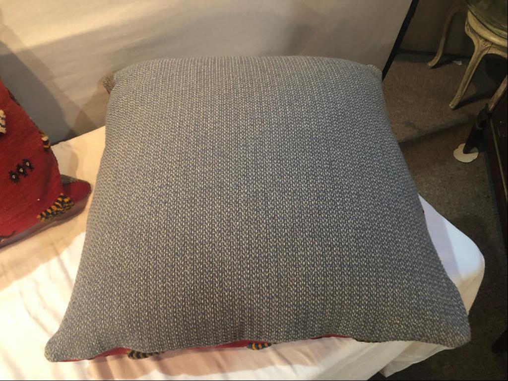 Kilim Wool Cushion or Pillow, a Pair In Good Condition In Plainview, NY