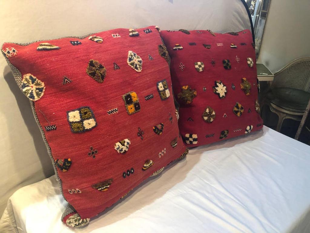 Kilim Wool Cushion or Pillow, a Pair 2