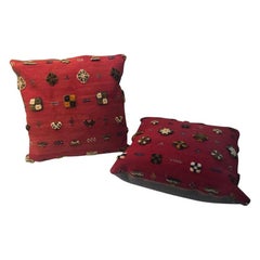 Kilim Wool Cushion or Pillow, a Pair
