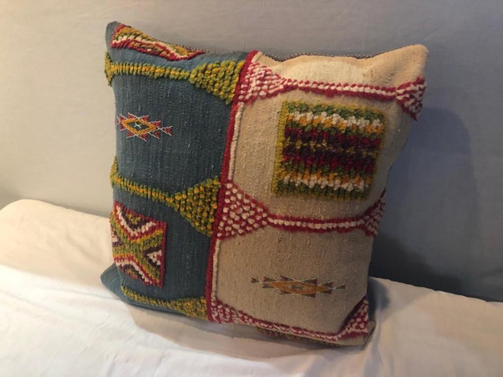  Kilim Wool Cushion or Pillow, a Pair 7