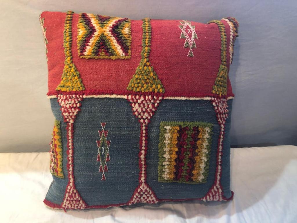 Late 20th Century  Kilim Wool Cushion or Pillow, a Pair