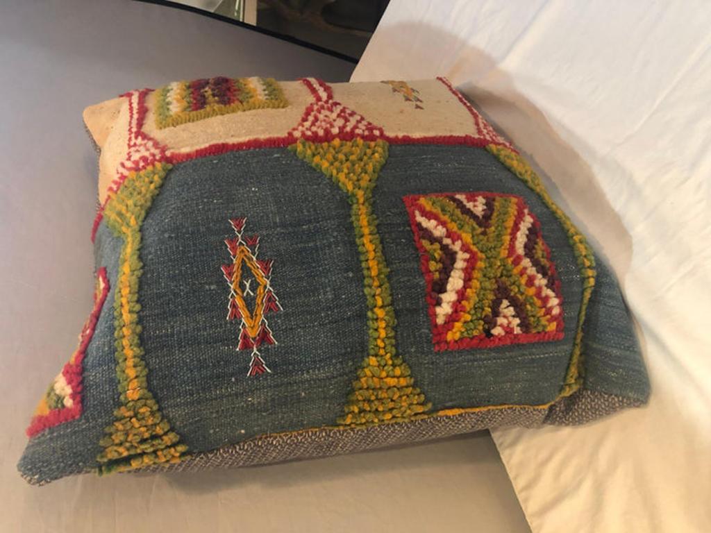Fabric  Kilim Wool Cushion or Pillow, a Pair