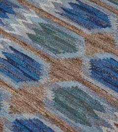 Handgewebter schwedischer Vintage-Teppich im „Tulip“-Design