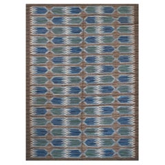 Tapis suédois vintage tissé à la main à motif « tulipe »