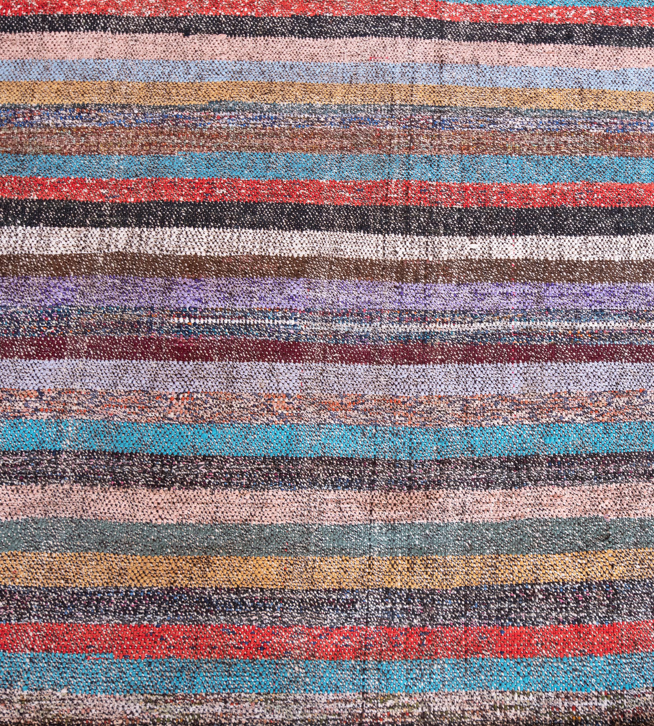 Handwoven Turkish Flatweave Carpet In New Condition For Sale In West Hollywood, CA