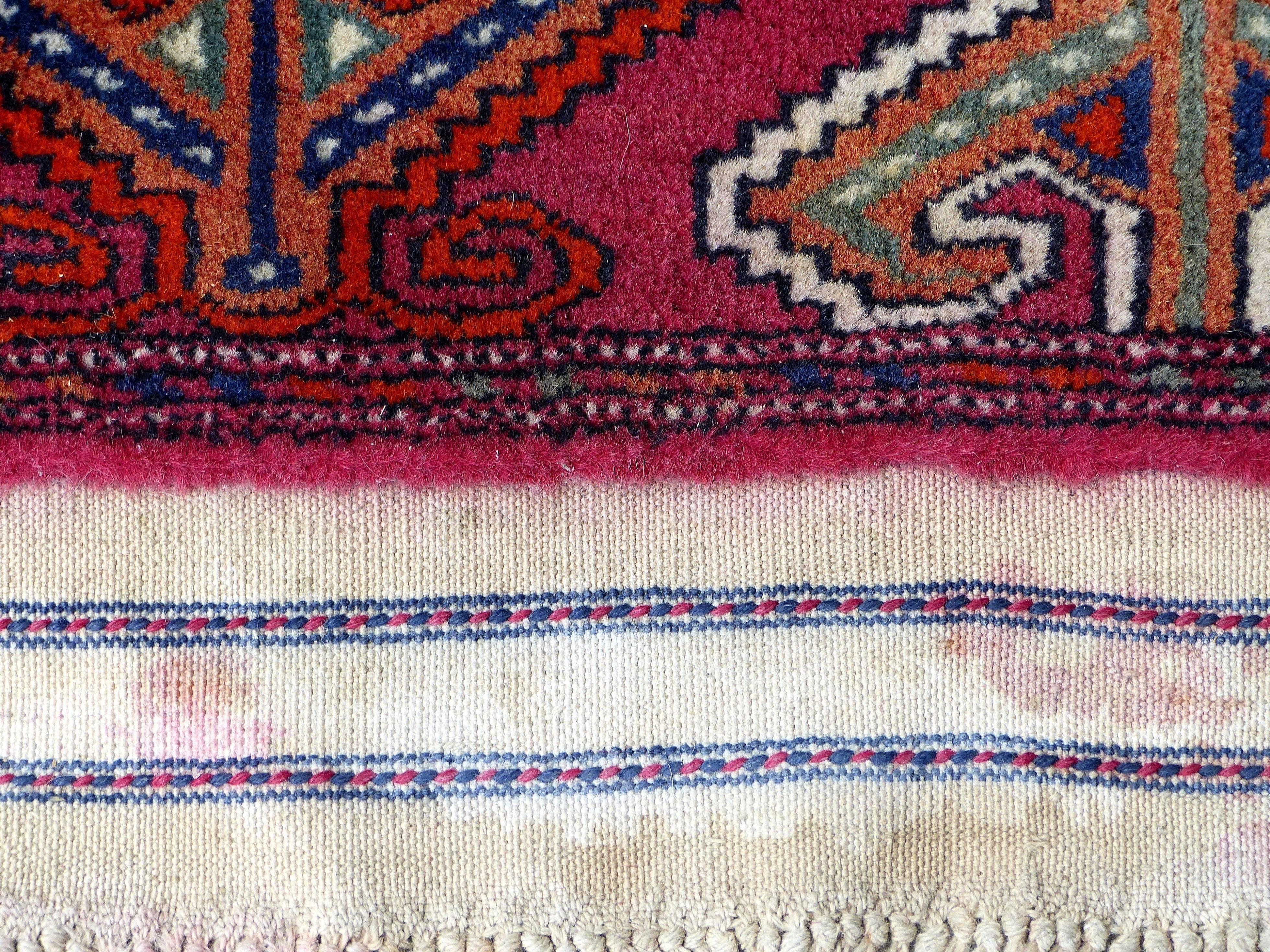 Handwoven Turkoman Armenian Wool and Silk Carpet, Mid-20th Century 4