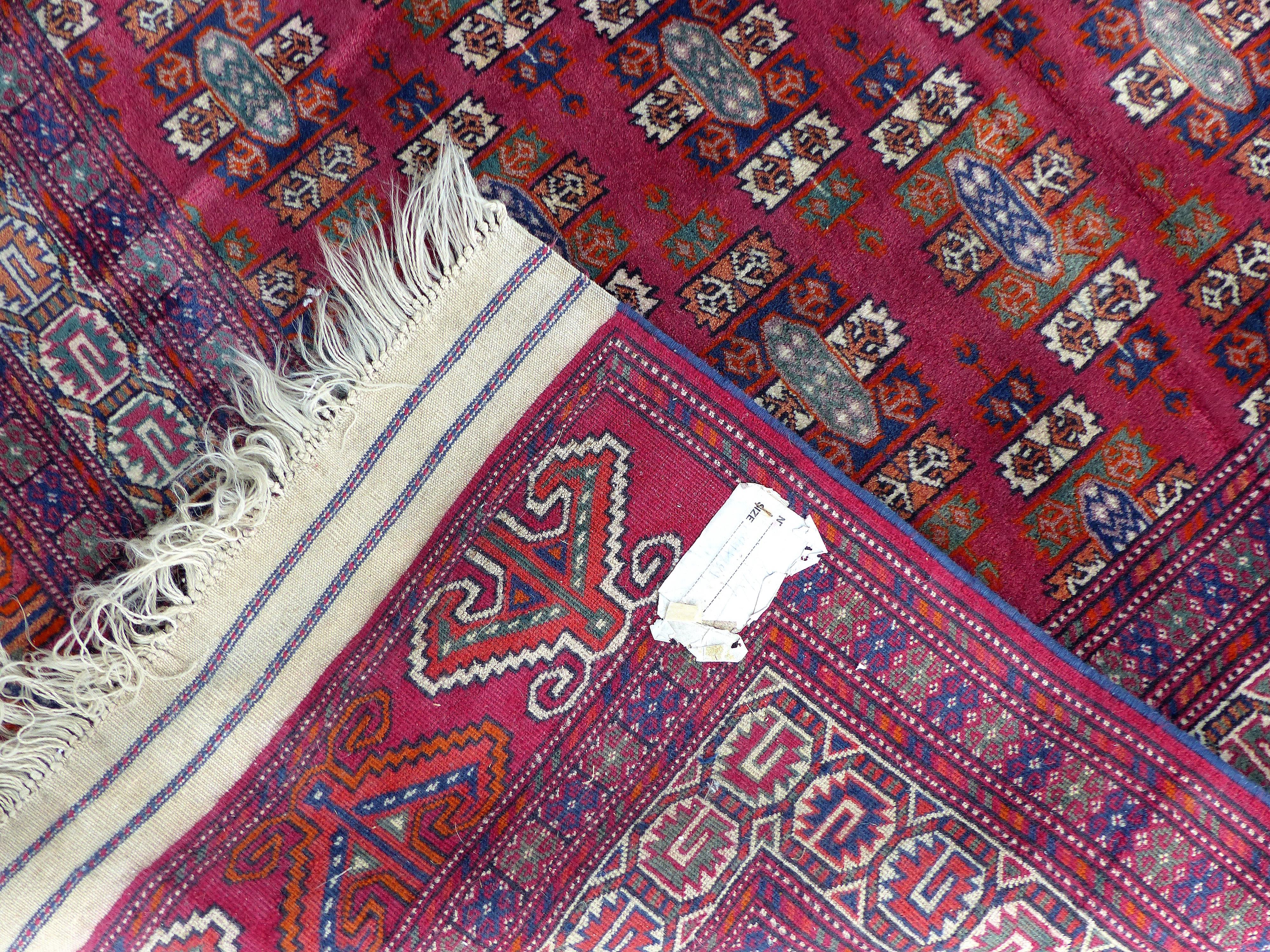 Handwoven Turkoman Armenian Wool and Silk Carpet, Mid-20th Century 5