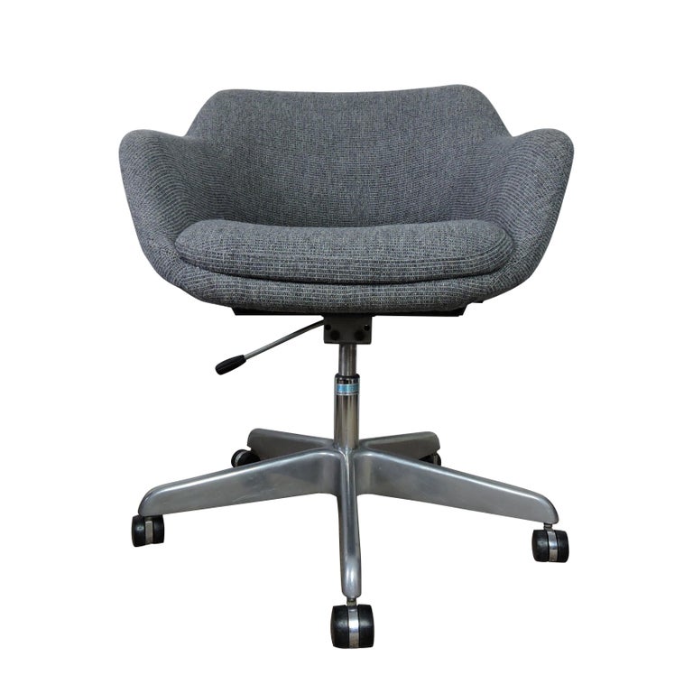 Handwoven Upholstered Bucket Swivel Chair, 1960s For Sale at 1stDibs