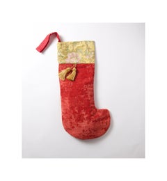 Handwoven Velvet Christmas Stocking by Ennisance