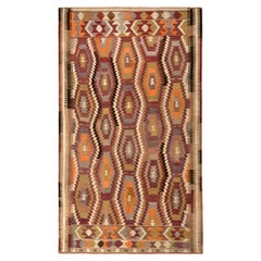 Handwoven Vintage Antalya Kilim Rug in Beige Geometric Pattern by Rug & Kilim