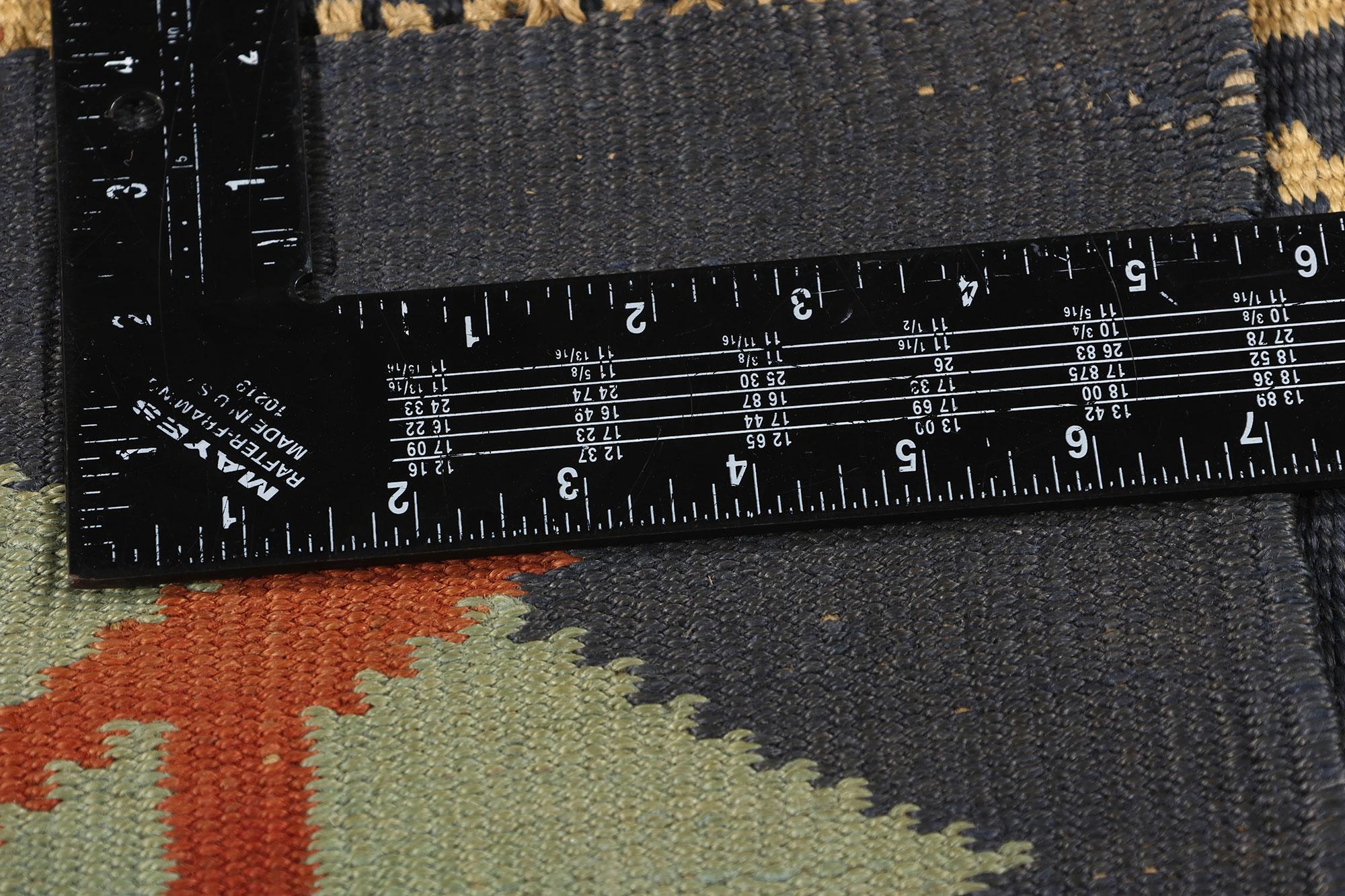 Alfombra Kilim Rumana Oltenia Azul Vintage Tejida a Mano siglo XX en venta