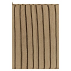 Handgewebter Vintage-Kelim in Beige-Braun mit Streifenmuster von Teppich & Kelim