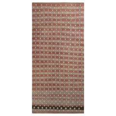 Handwoven Vintage Kilim Rug in Pink Stripes 
Geometric Pattern by Rug 
Kilim