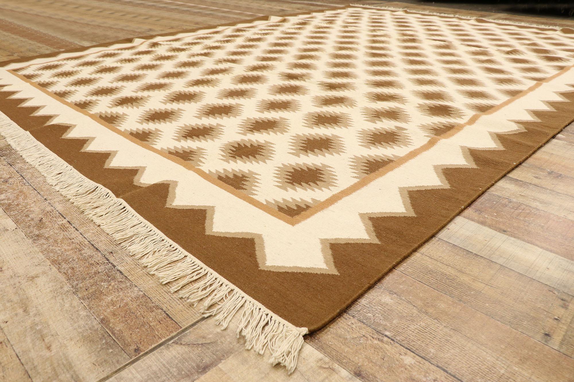 Wool Handwoven Vintage Romanian Kilim Rug For Sale