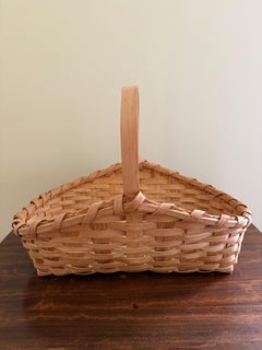 Cestino vintage intrecciato a mano in Oak Oak, nel gusto della campagna inglese