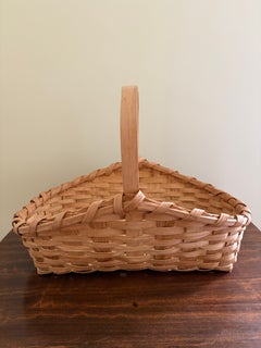 Cestino vintage intrecciato a mano in Oak Oak, nel gusto della campagna inglese