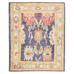 Handwoven Wool Carpet Turkish Oushak Rug 5'6" x 7'8" #4506