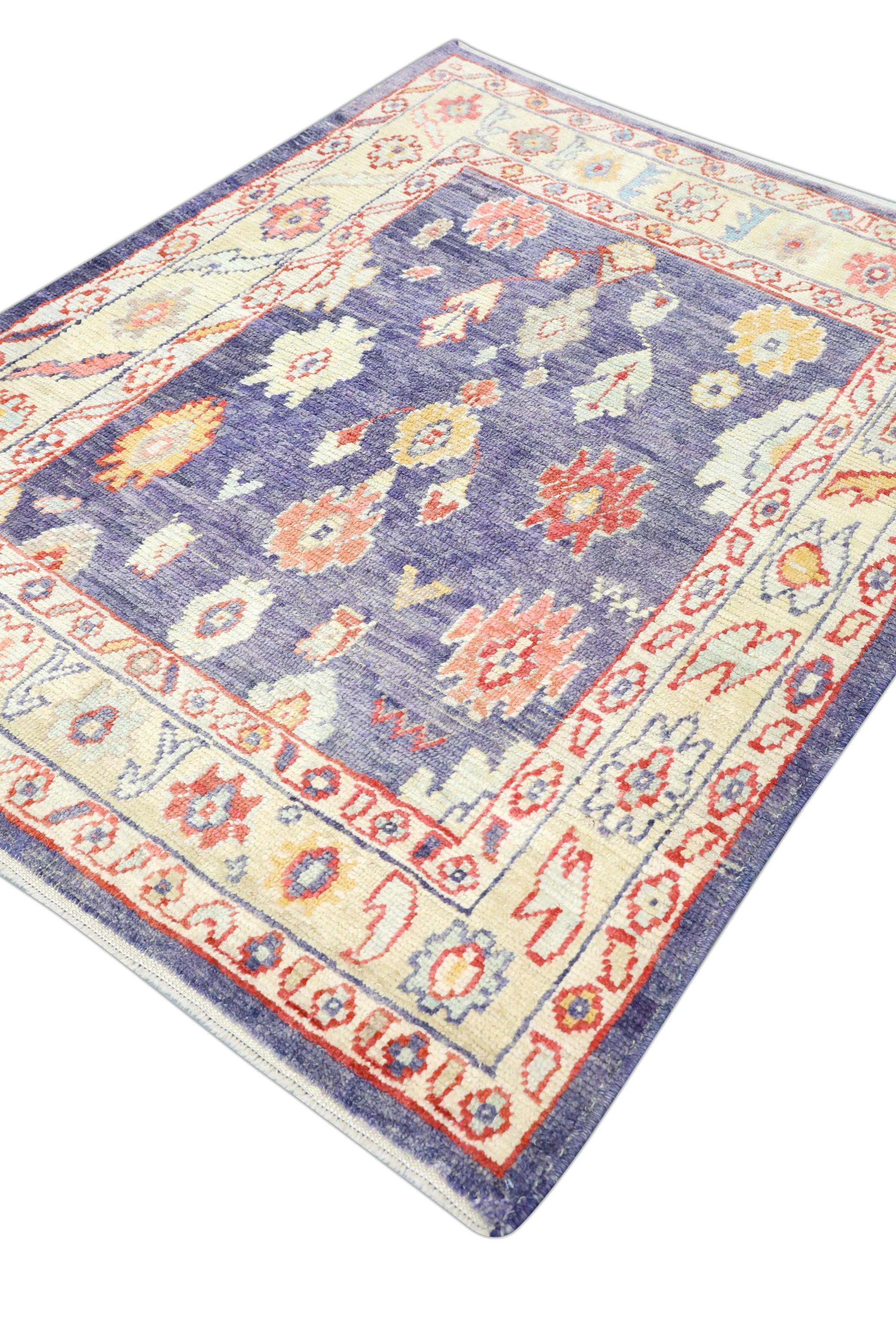 This Turkish oushak rug is a stunning piece of art that has been handwoven using traditional techniques by skilled artisans. The rug features intricate patterns and a soft color palette that is achieved through the use of natural vegetable dyes.