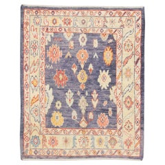 Handwoven Wool  Carpet Turkish Oushak Rug 5'4" x 6'9" #4602