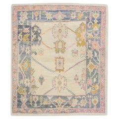 Handwoven Wool Turkish Oushak Rug  Carpet 5'8" x 6'11" #4608