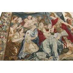 Handwoven Wool Alexander in Darius' Tent Tapestry, 1990s