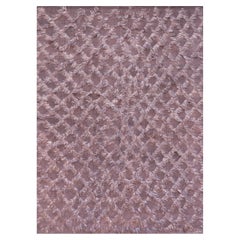 Handwoven Wool and Mohair Tufted Trellis Rug