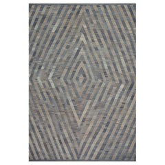 Contemporary Rug & Kilim in lana diamantata tessuta a mano