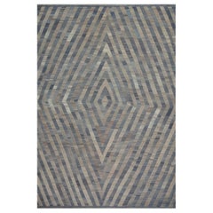 Tapis en laine tissé à la main d'inspiration Kilim