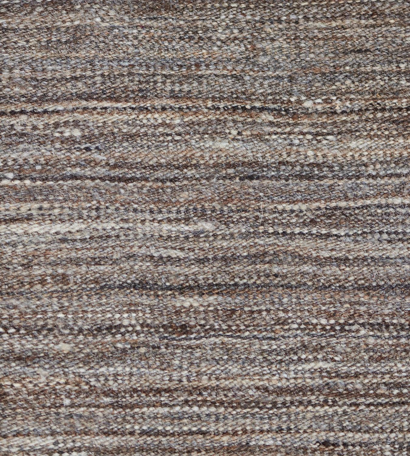 Handgewebter handgewebter Wollteppich im Kelim-Stil, handgeknüpft (Wolle) im Angebot